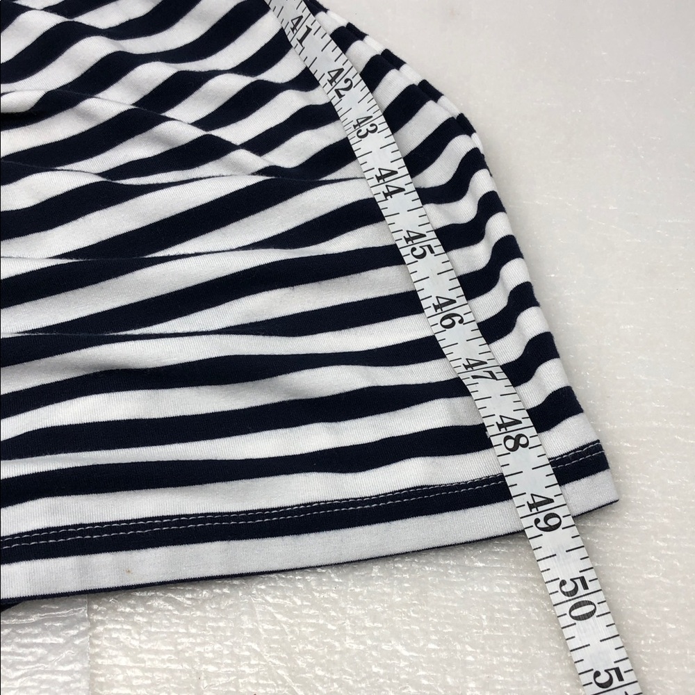 Tommy Hilfiger Maxi Dress Navy and White Striped Cap Sleeve Women’s Size Small - Picture 8 of 9